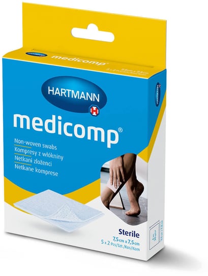 Paul Hartmann, Kompresy Medicomp 7,5 x 7,5 cm, 5 x 2 szt. Paul Hartmann
