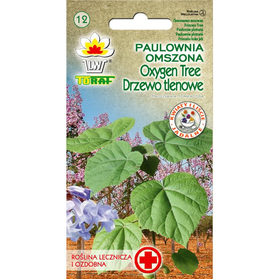 Paulownia Omszona  Oxygen Tree - Drzewo Tlenowe Nasiona 0,1G Przedsiębiorstwo Nasienne TORAF