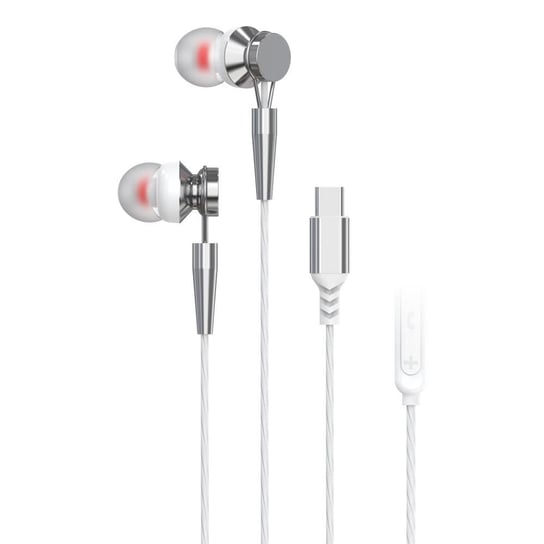 PAVAREAL zestaw słuchawkowy / słuchawki z mikrofonem Typ C PA-M10C-R białe [DAC] Inna marka