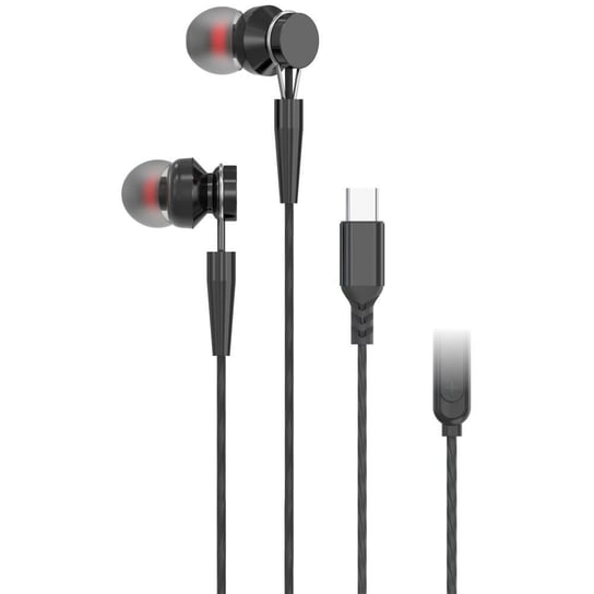 PAVAREAL zestaw słuchawkowy / słuchawki z mikrofonem Typ C PA-M10C-R czarne [DAC] Inna marka
