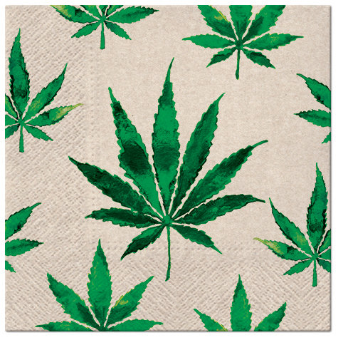 Paw Decor Collection, Serwetki We Care Marihuana Paw Decor Collection