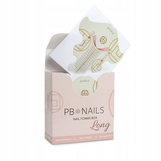 PB NAILS Formy do przedłużania paznokci NAIL FORMS BOX LONG - 100 sztuk - LONG PB Nails