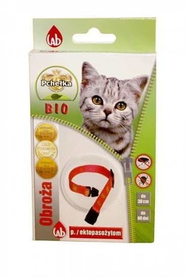 Pchełka Obroża BIO dla kota 30cm - obroża przeciw pchłom i kleszczom Laboratorium Organiczne