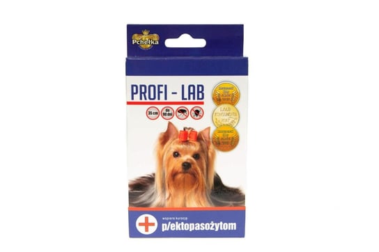PCHEŁKA Obroża PROFI przeciw pchłom i kleszczom dla Yorka 35cm LAB