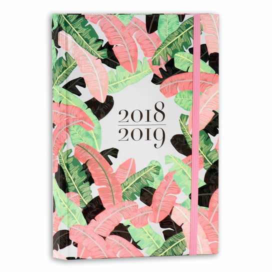 PD Green, kalendarz książkowy 2018/2019, różowy Eurograf