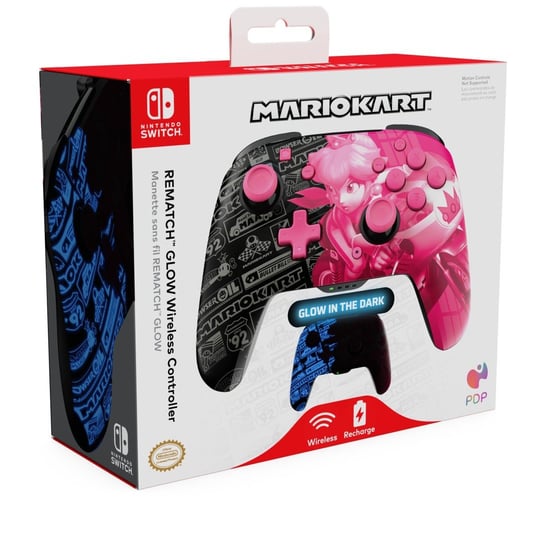 PDP SWITCH Pad bezprzewodowy Rematch Grand Prix Peach Glow In The Dark PDP