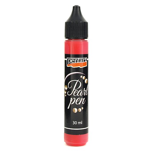 Pearl Pen 30 ml - czerwone maki Pentart