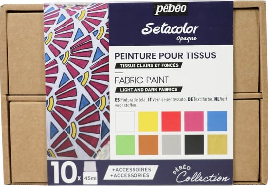 Pebeo Setacolor Opaque Zestaw Farb Do Tkanin + Akc PEBEO