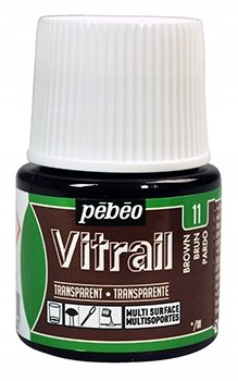 PEBEO VITRAIL FARBY DO SZKŁA 45ML BROWN PEBEO