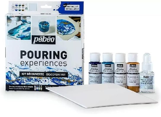 Pebeo Zestaw Discovery Pouring 4X59Ml + Silikon PEBEO