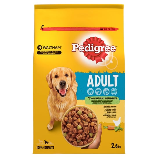 Pedigree Adult Sucha karma dla psów z kurczakiem i warzywami 2,6 kg PEDIGREE