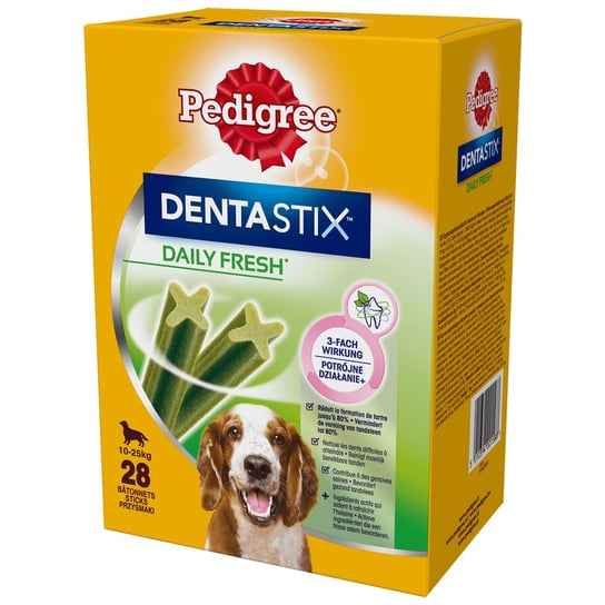 PEDIGREE DentaStix Fresh przysmaki dentystyczne dla psa średnie rasy 28 szt PEDIGREE