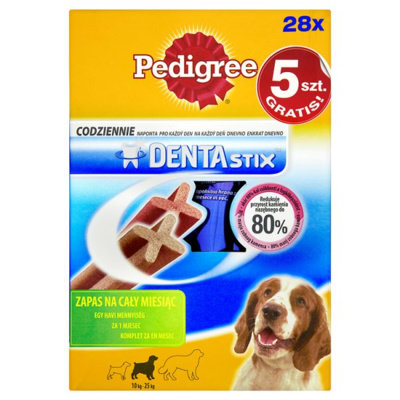 PEDIGREE DentaStix przysmaki dentystyczne dla psa średnie rasy 28 szt. Mars