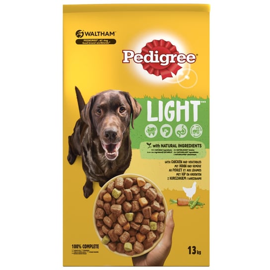PEDIGREE Light sucha karma dla psa z kurczakiem i warzywami 13 kg PEDIGREE