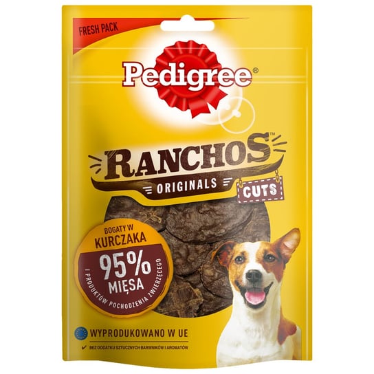 PEDIGREE Ranchos Cuts suszone przysmaki dla psa z kurczakiem 65 g PEDIGREE