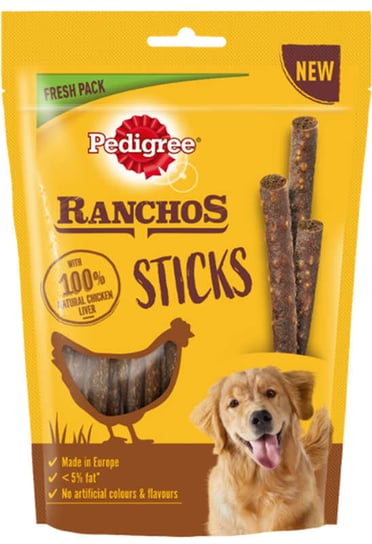 PEDIGREE Ranchos Sticks 60g - przysmaki dla psa z wątróbką z kurczaka PEDIGREE