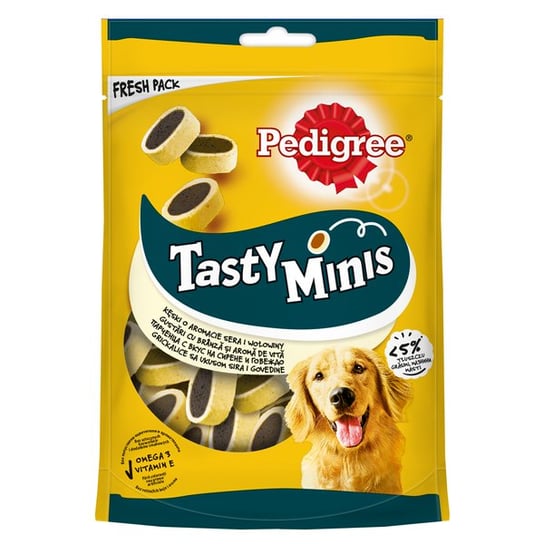 PEDIGREE Tasty Minis przysmaki dla psa z wołowiną i serem 140 g PEDIGREE