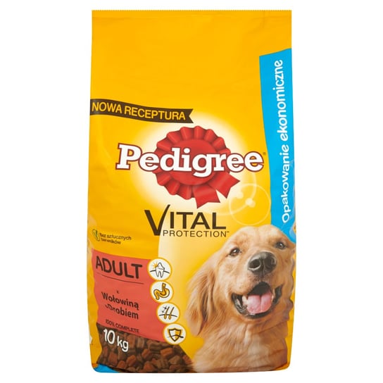 Pedigree Vital Protection Adult z wołowiną & drobiem Karma pełnoporcjowa 10 kg PEDIGREE