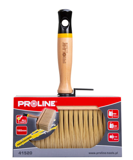 Pędzel ławkowiec Professional 180mm rączka drewniana, lakier, uniwersalny Proline Proline