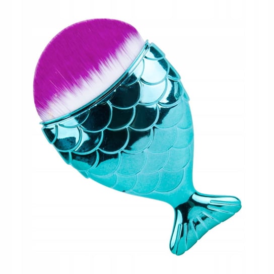 Pędzel rybka Chubby Mermaid Brush kolor Aqua z różowo-białym włosiem AllePaznokcie