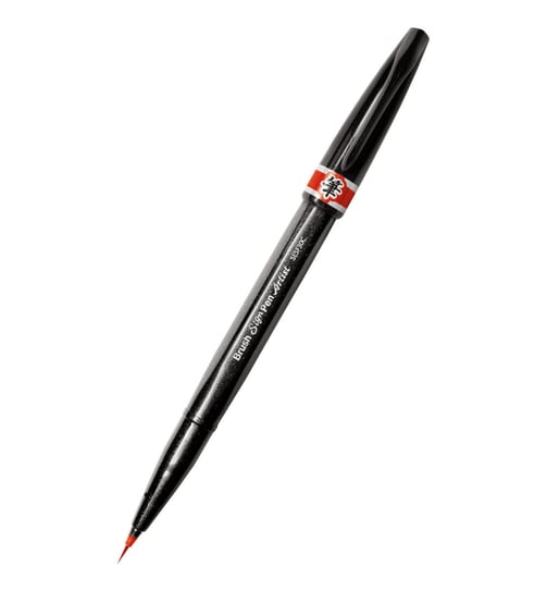 Pędzelek Do Kaligrafii Brush Sign Pen Artist Pentel Czerwony Pentel