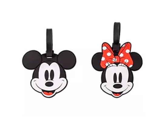 Peers Hardy - Disney Myszka Miki i Minnie, czerwono-czarny, 2-częściowy zestaw zawieszek do bagażu Inna marka