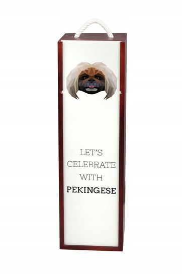 Pekińczyk Pudełko na wino z geometrycznym psem Inna marka