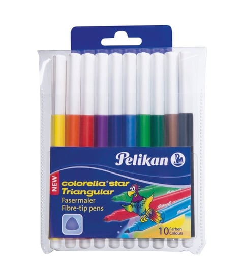 Pelikan, Colorella Star, Flamastry trójkątne, 10 kolorów Pelikan