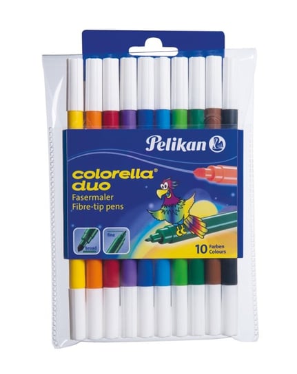 Pelikan, flamastry dwustronne, Colorella Duo, 10 kolorów Pelikan