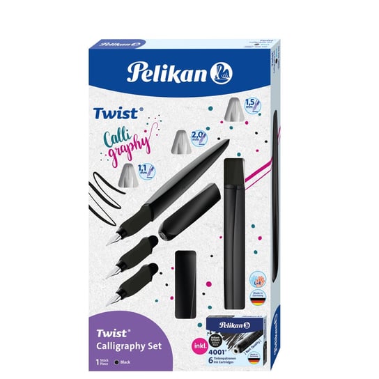 Pelikan Pióro Twist Calligraphy dla praw i leworęcznych 1,1 mm, 1,5 mm i 2,0 mmP457 Pelikan