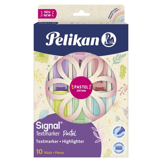 Pelikan, Zakreślacz Signal Pelikan Pastel 10 Kolory Pelikan