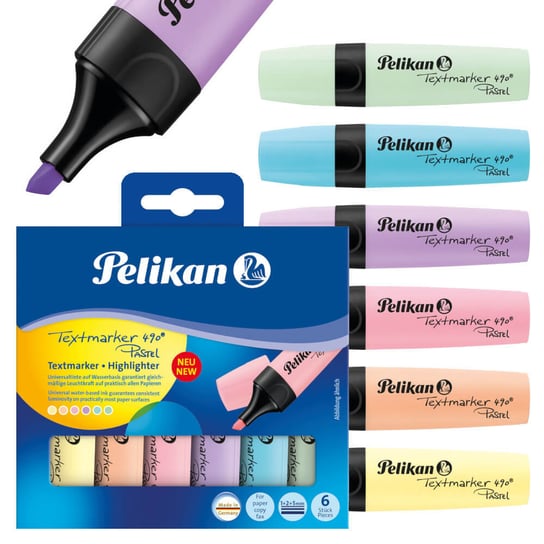 Pelikan, Zakreślacze pastelowe, 6 kolorów Pelikan