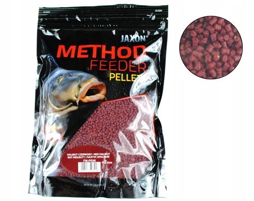 PELLET 2mm method feeder JAXON halibut czerwony Jaxon