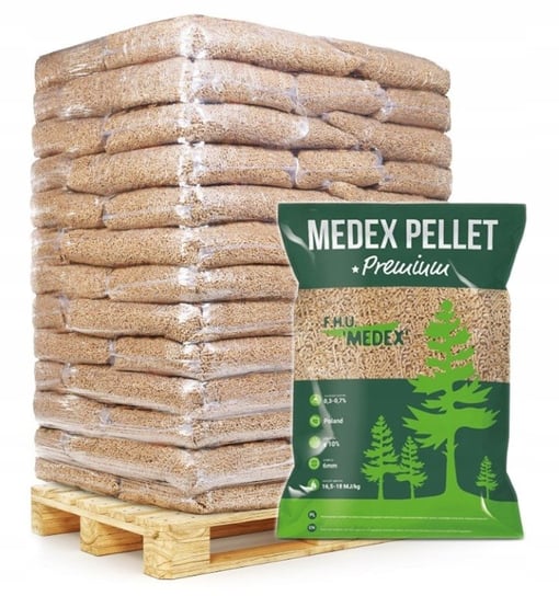 Pellet Medex Paleta 65 Worków 6Mm 975Kg Opał Drzewny Premium Inna marka