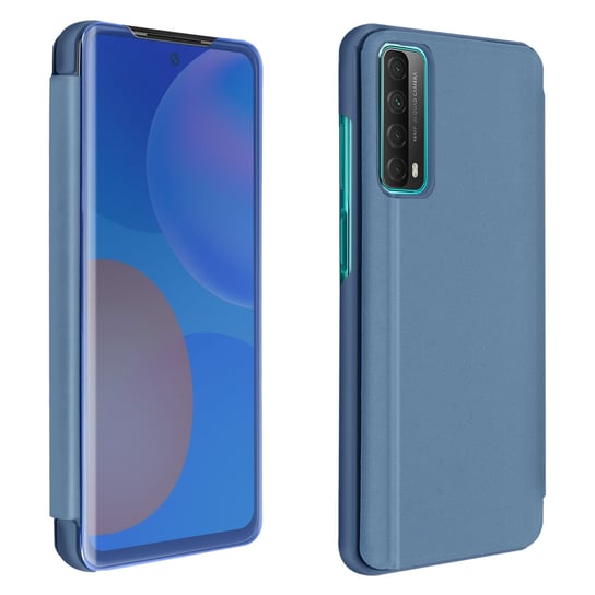 Pełne etui do Huawei P smart 2021 z przezroczystym lusterkiem Flap Design - niebieskie Avizar