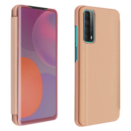 Pełne etui do Huawei P smart 2021 z przezroczystym lusterkiem Flap Design - różowe Avizar