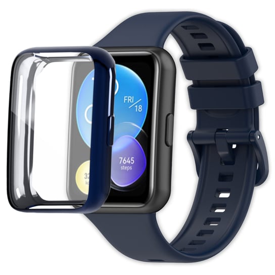 Pełne etui ochronne 360° Vanfone do Huawei Watch Fit 2, granatowy Vanfone