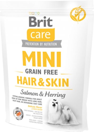 Pełnoporcjowa karma BRIT Care Mini Grain-Free Hair&Skin, 400 g Brit
