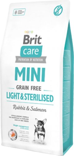 Pełnoporcjowa karma BRIT Care Mini Grain-Free Light&Sterilised, 7 kg Brit