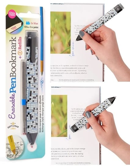 Pen Boomkark, Zakładka długopis, Krzyżówka + Wkłady Crosswords Thinking Gifts
