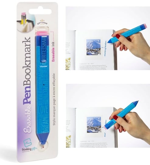 Pen Boomkark, Zakładka długopis, Niebieska Słowa Thinking Gifts