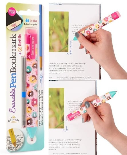 Pen Boomkark, Zakładka długopis + Wkłady Doughnut Thinking Gifts