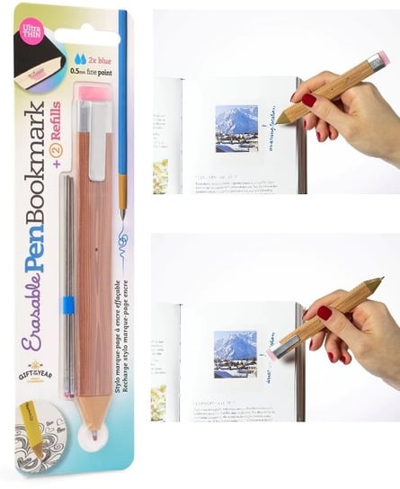 Pen Boomkark, Zakładka długopis Wood + Wkłady pen Thinking Gifts