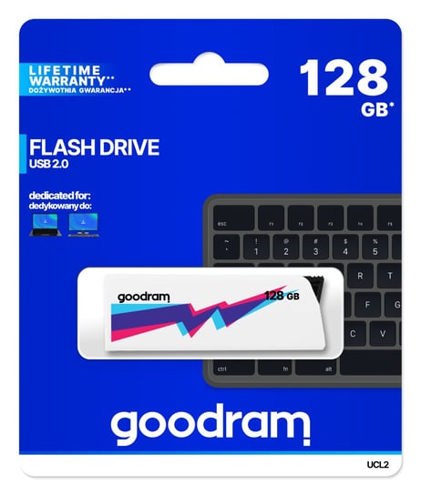 Pendrive 128GB USB 2.0 GOODRAM UCL2 White UCL2-1280W0R11 GoodRam