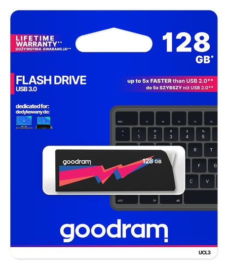 Pendrive 128GB USB 3.0 GOODRAM UCL3 Black UCL3-1280K0R11 GoodRam