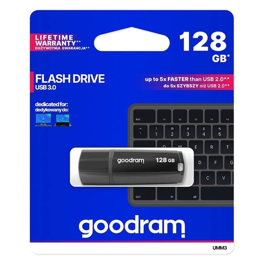 Pendrive 128GB USB 3.0 GOODRAM UMM3 Black UMM3-1280K0R11 GoodRam