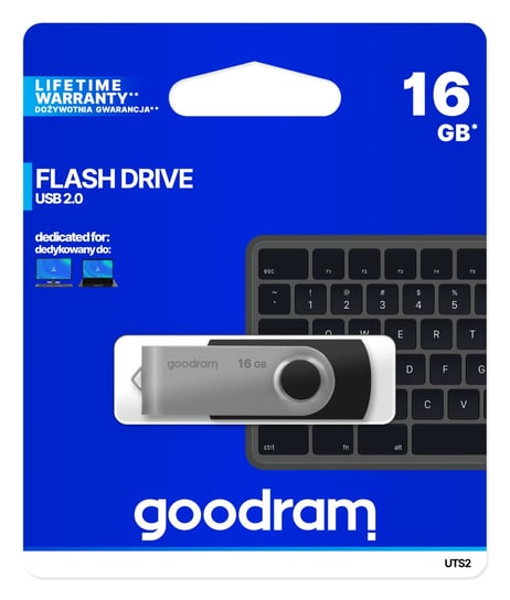 Pendrive 16GB USB 2.0 GOODRAM UTS2-0160K0R11 Black (19429519 ) GoodRam