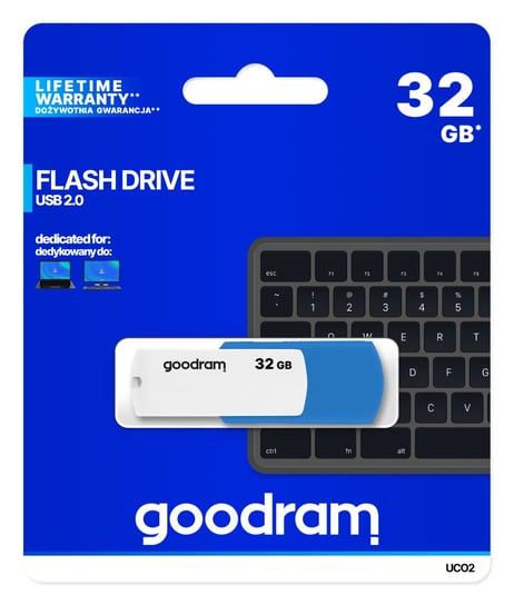 Pendrive 32GB USB 2.0 GOODRAM UCO2-0320MXR11 White-Blue (20864378 ) GoodRam