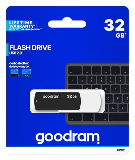 Pendrive 32GB USB 2.0 GOODRAM UCO2 Black&White UCO2-0320KWR11 GoodRam