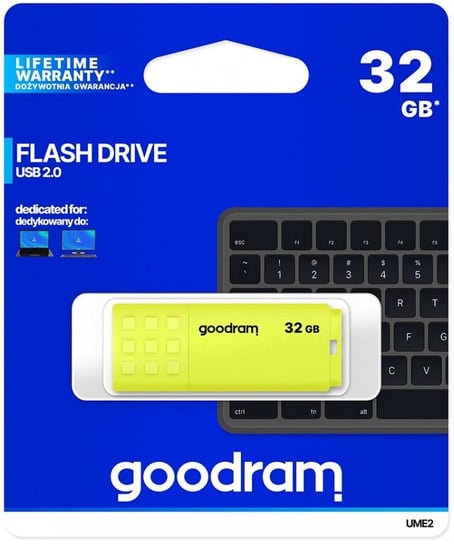 Pendrive 32GB USB 2.0 GOODRAM UME2 Yellow UME2-0320Y0R11 GoodRam